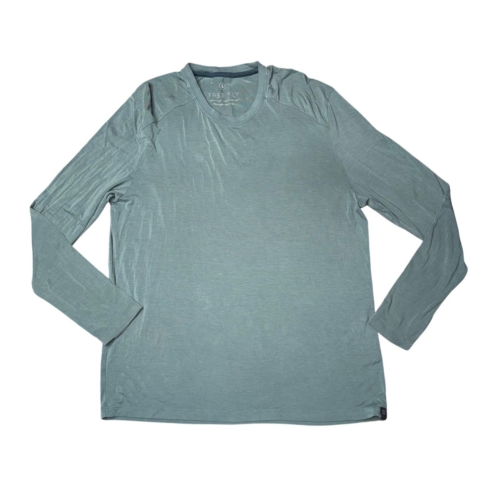 Free Fly Bamboo Long Sleeve Top Women Small Green Good Lightweight Hiking Tee